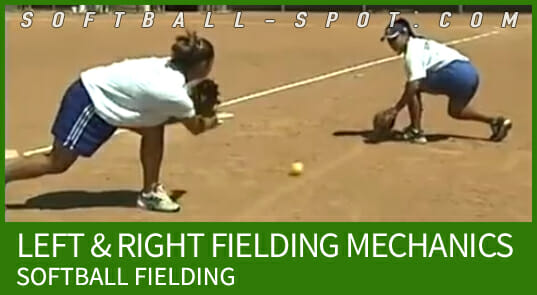 LEFT AND RIGHT SOFTBALL FIELDING