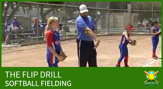 softball fielding the flip drill