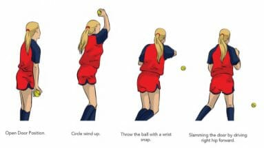 open door softball pitching drill